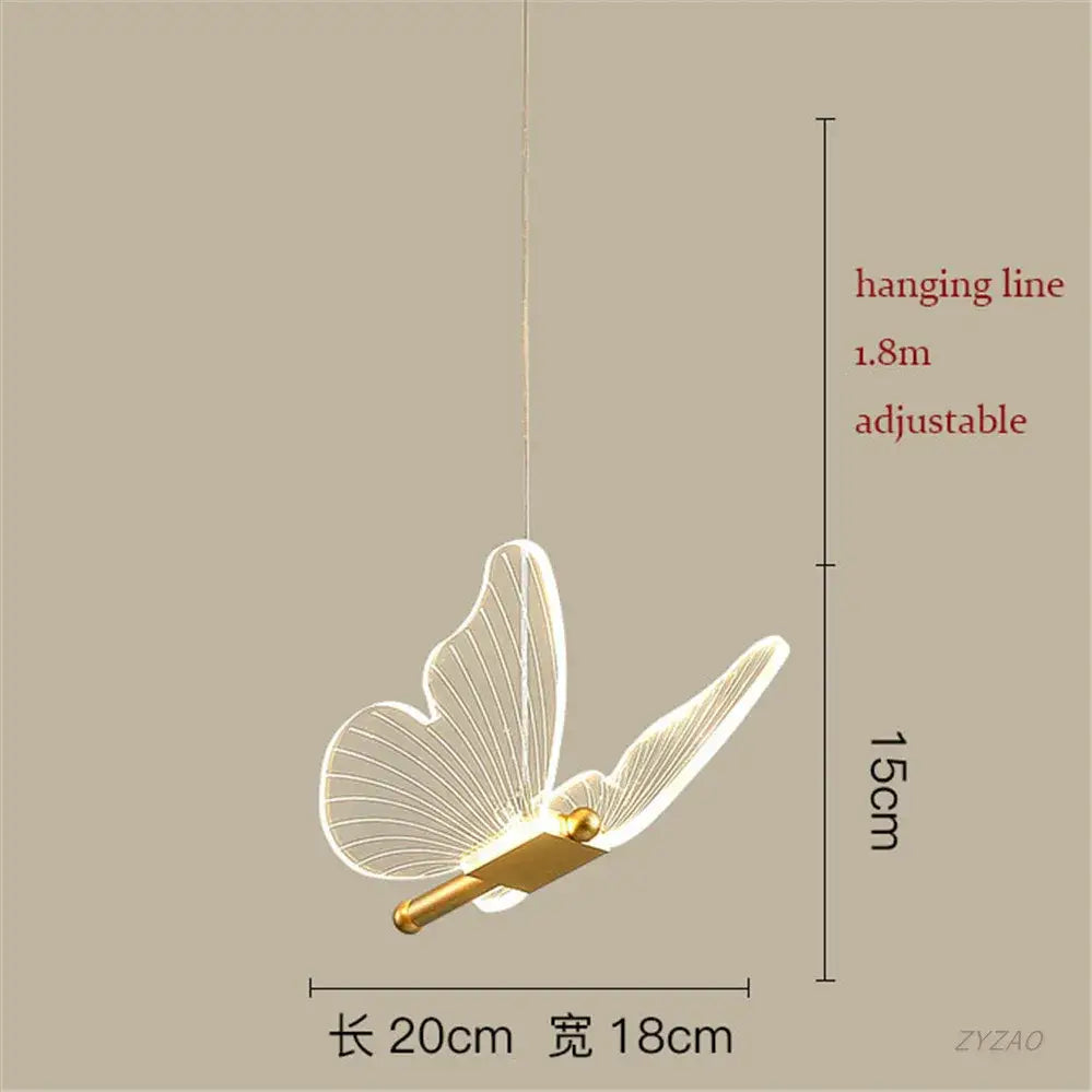 DecorBites™ Acrylic Butterfly LED Pendant Light - Modern Luxury Designer Fixture