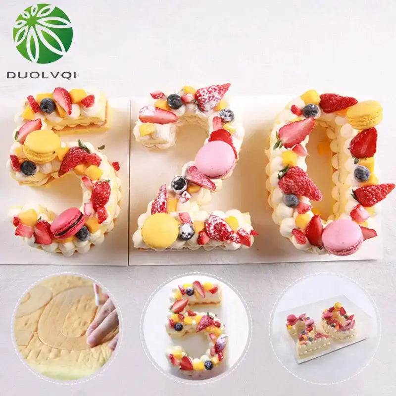 DecorBites™ Acrylic Cake Decorating Cutter Stencil Set for Sugar Fondant Decoration