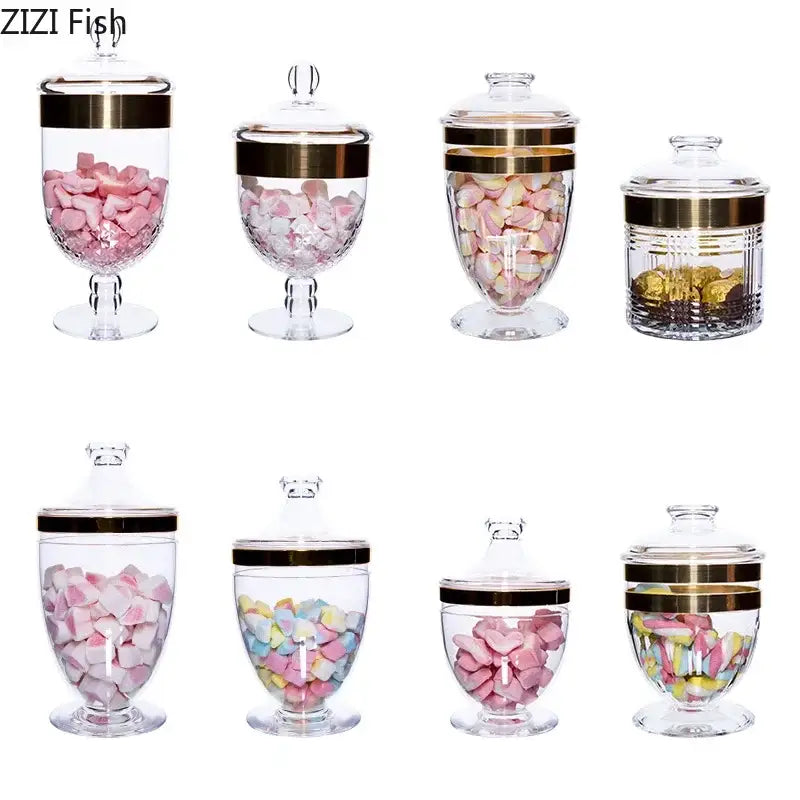 DecorBites™ Acrylic Candy & Spice Jar Set for Kitchen Food Storage