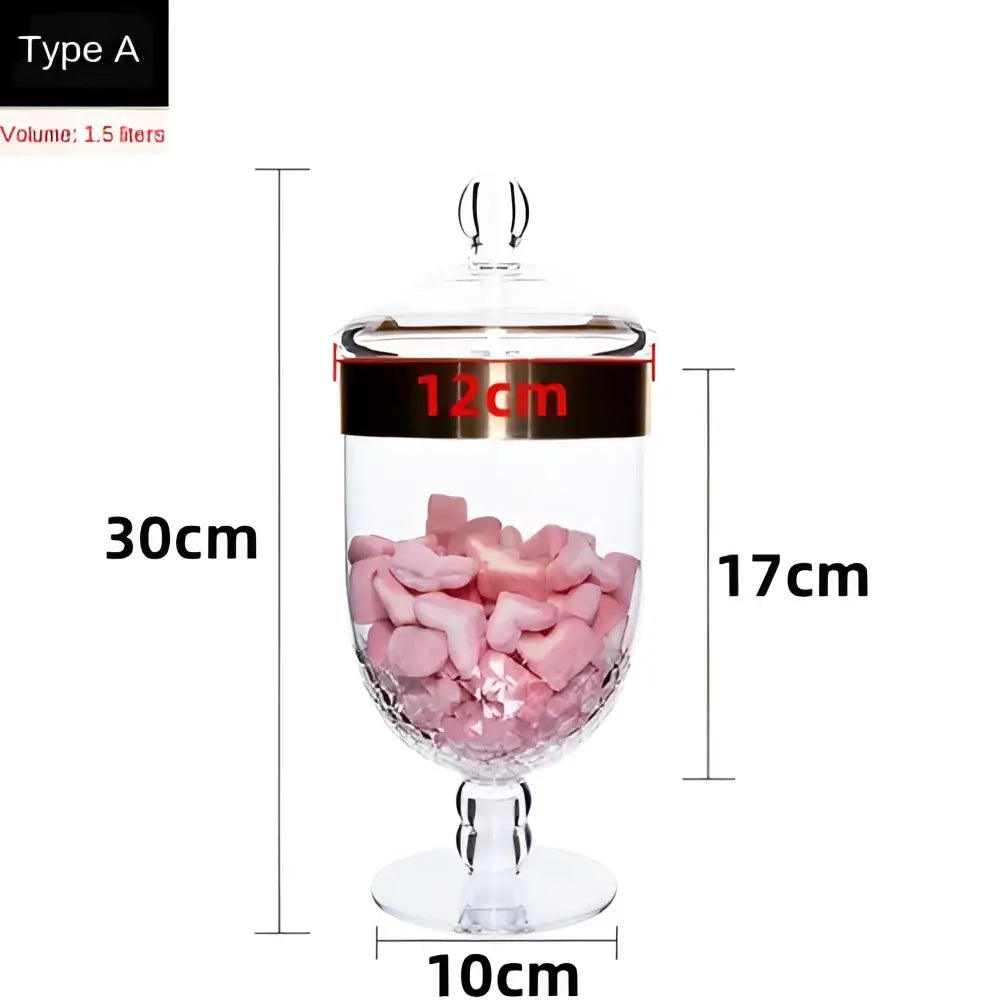DecorBites™ Acrylic Candy & Spice Jar Set for Kitchen Food Storage