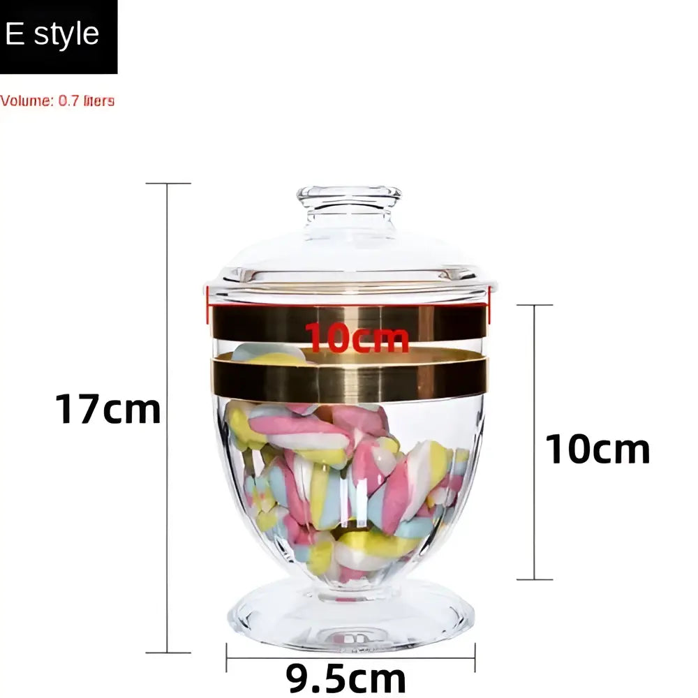 DecorBites™ Acrylic Candy & Spice Jar Set for Kitchen Food Storage