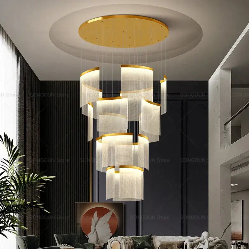 DecorBites™ Acrylic Chandelier: Modern Nordic Style Lighting for Luxury Living Room & Staircase