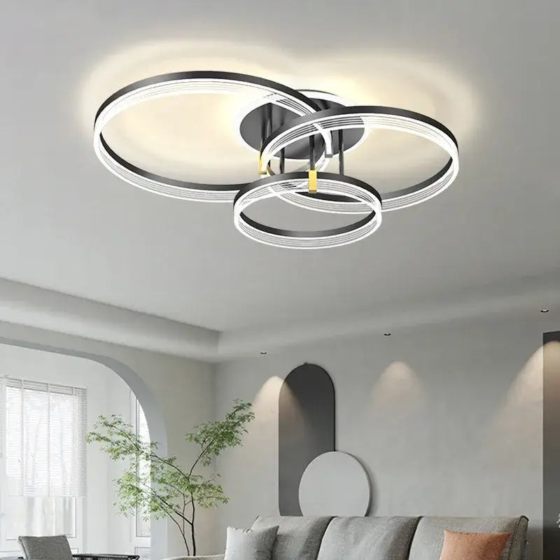 DecorBites™ Acrylic Circle Chandelier Pendant Lights - Modern Indoor Lighting Decor for Living Room