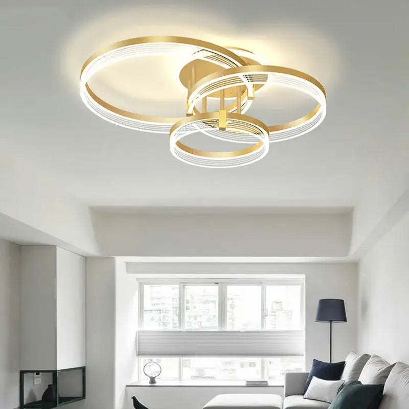 DecorBites™ Acrylic Circle Chandelier Pendant Lights - Modern Indoor Lighting Decor for Living Room