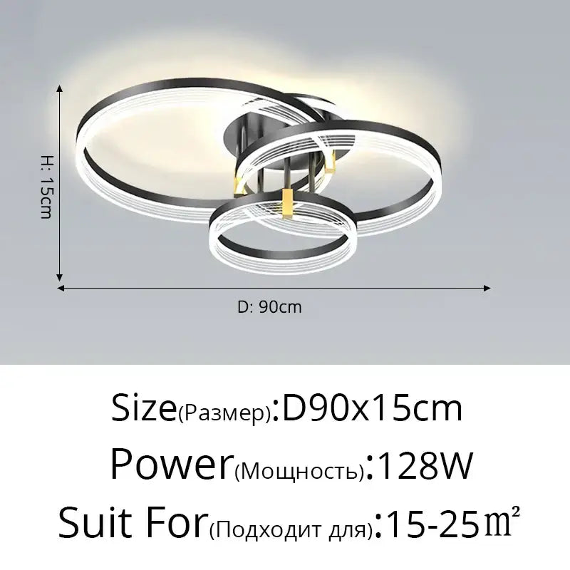 DecorBites™ Acrylic Circle Chandelier Pendant Lights - Modern Indoor Lighting Decor for Living Room