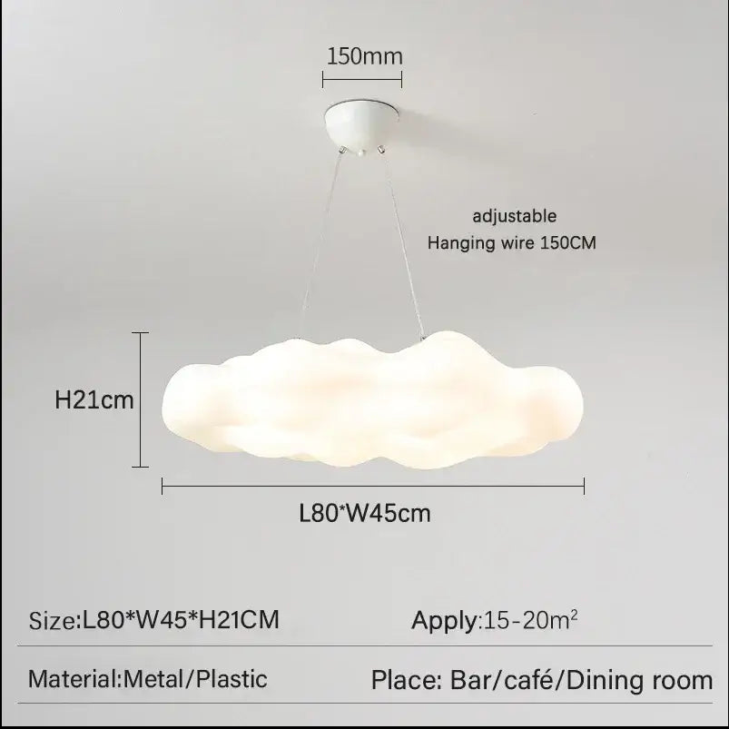 DecorBites™ Acrylic Cloud LED Ceiling Chandelier for Living Room and Bedroom