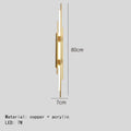 DecorBites™ Acrylic Copper Wall Sconce 80/100cm Minimalist Living Room Lights