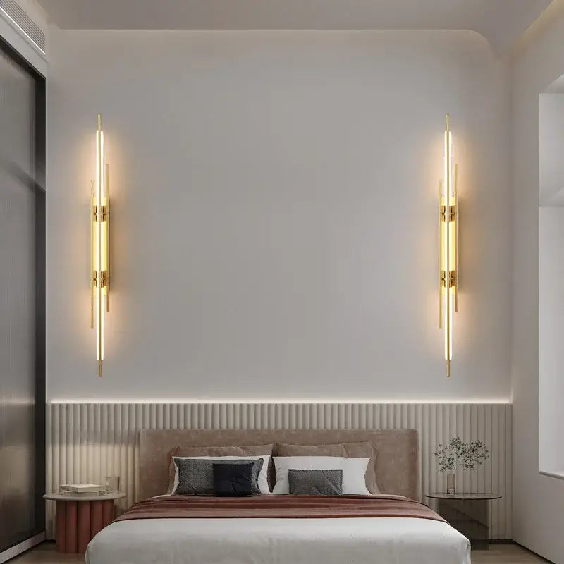 DecorBites™ Acrylic Copper Wall Sconce 80/100cm Minimalist Living Room Lights