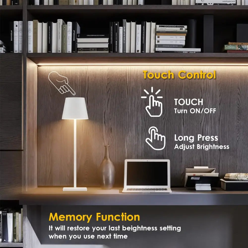 DecorBites™ Acrylic Crystal Art LED Table Lamp - Rechargeable Cordless Design