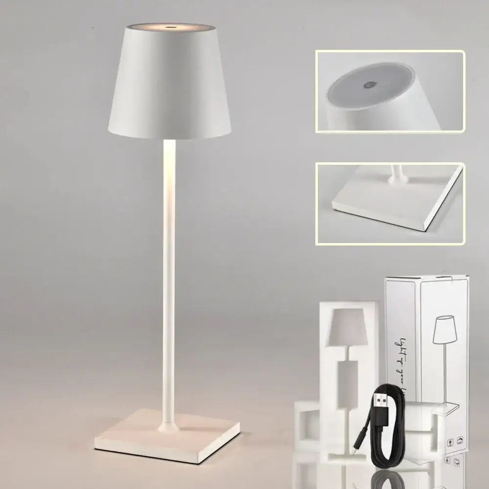DecorBites™ Acrylic Crystal Art LED Table Lamp - Rechargeable Cordless Design