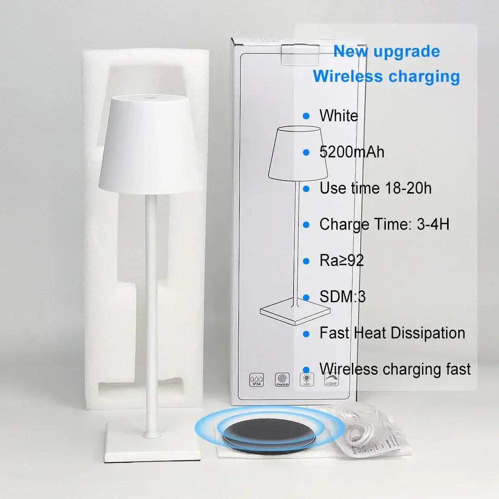 DecorBites™ Acrylic Crystal Art LED Table Lamp - Rechargeable Cordless Design