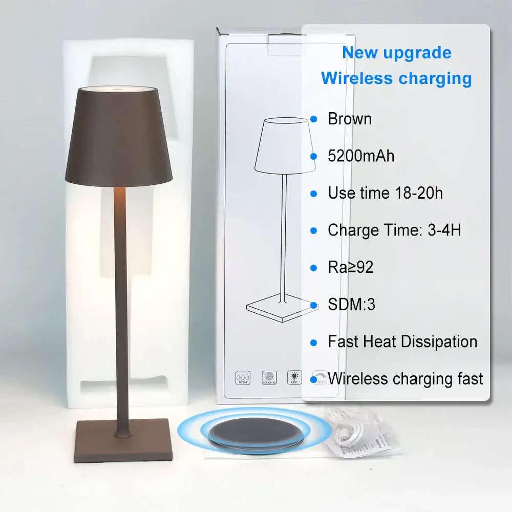 DecorBites™ Acrylic Crystal Art LED Table Lamp - Rechargeable Cordless Design