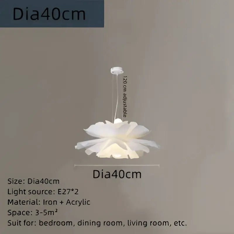 DecorBites™ Acrylic Flower Chandelier LED Pendant Light for Dining and Bedroom Decor