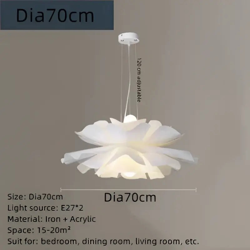 DecorBites™ Acrylic Flower Chandelier LED Pendant Light for Dining and Bedroom Decor