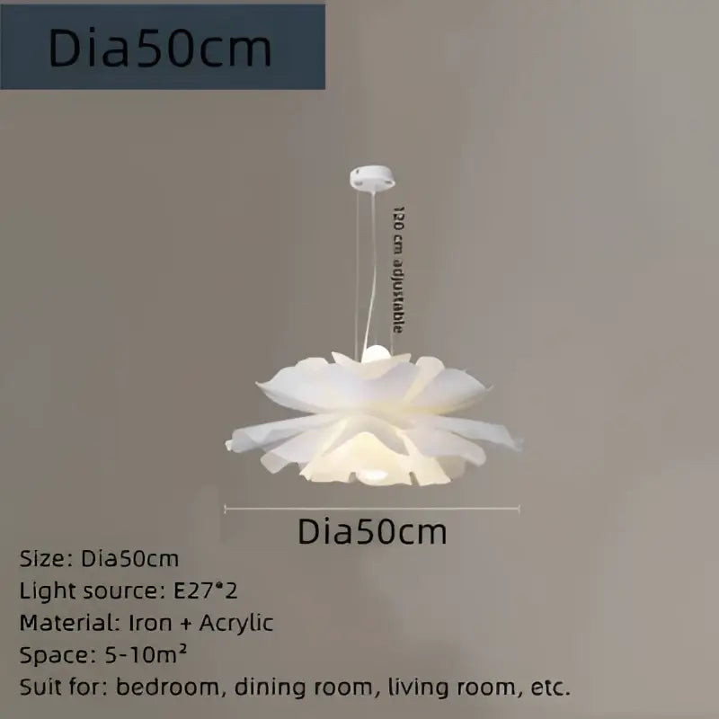 DecorBites™ Acrylic Flower Chandelier LED Pendant Light for Dining and Bedroom Decor