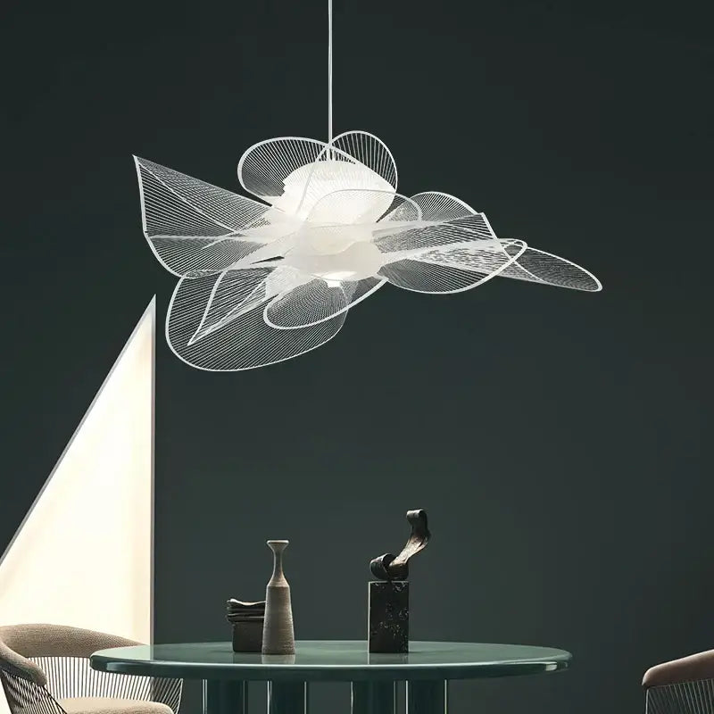DecorBites™ Acrylic Flower Chandelier: Nordic Designer Lighting for Restaurant, Living Room, Bedroom