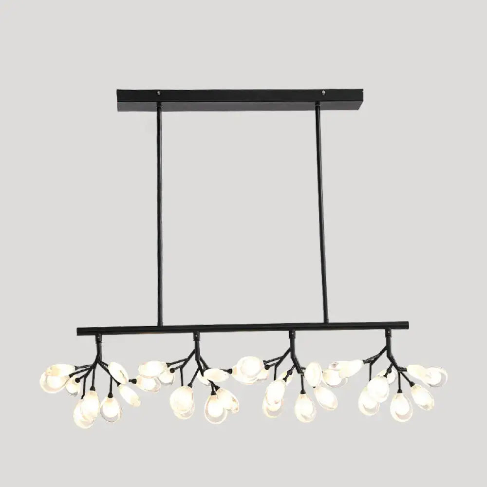 DecorBites™ Acrylic Island Lighting Fixture: Simplicity Design with 36 Bulbs - Perfect for Dining Rooms!