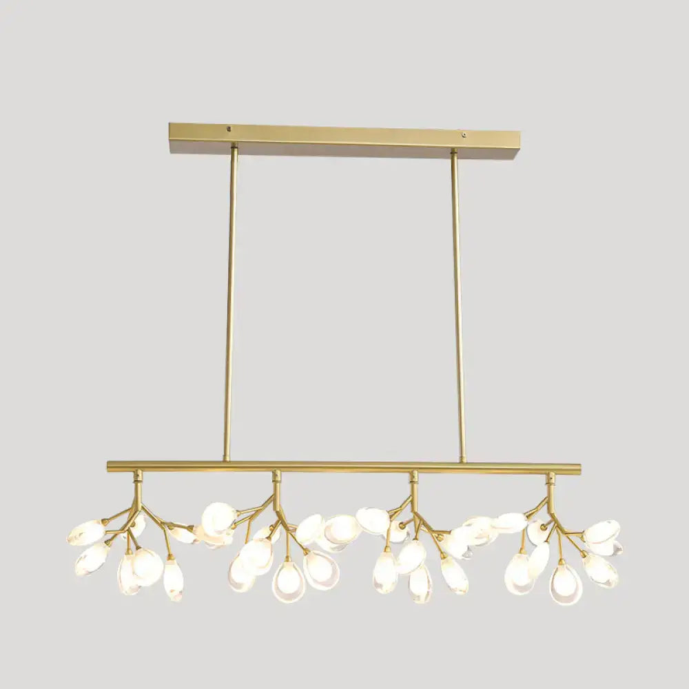 DecorBites™ Acrylic Island Lighting Fixture: Simplicity Design with 36 Bulbs - Perfect for Dining Rooms!