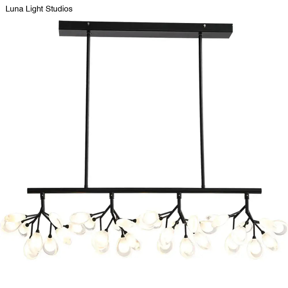 DecorBites™ Acrylic Island Lighting Fixture: Simplicity Design with 36 Bulbs - Perfect for Dining Rooms!