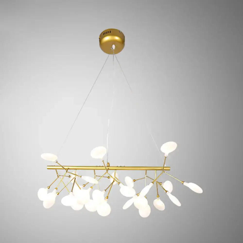 DecorBites™ Acrylic Leaf-Shaped LED Hanging Light Fixture for Dining Room - Modern Island Lighting