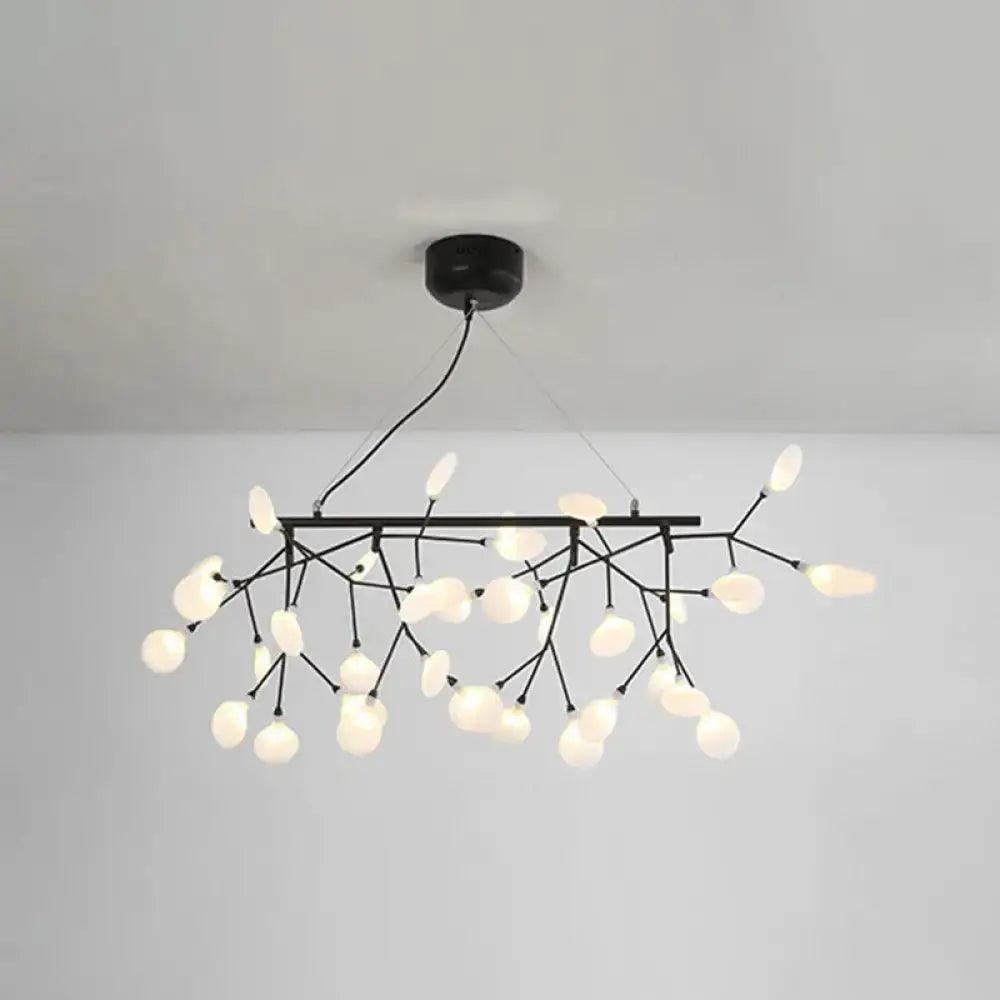 DecorBites™ Acrylic Leaf-Shaped LED Hanging Light Fixture for Dining Room - Modern Island Lighting