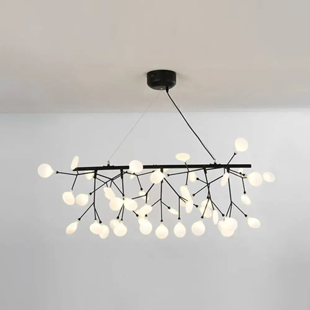 DecorBites™ Acrylic Leaf-Shaped LED Hanging Light Fixture for Dining Room - Modern Island Lighting