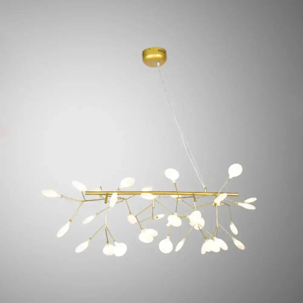 DecorBites™ Acrylic Leaf-Shaped LED Hanging Light Fixture for Dining Room - Modern Island Lighting