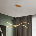 DecorBites™ Acrylic Linear Island Pendant Lighting - Simple LED Chandelier Light in Gold - Warm/White Light - 31.5"/39"/47" Width