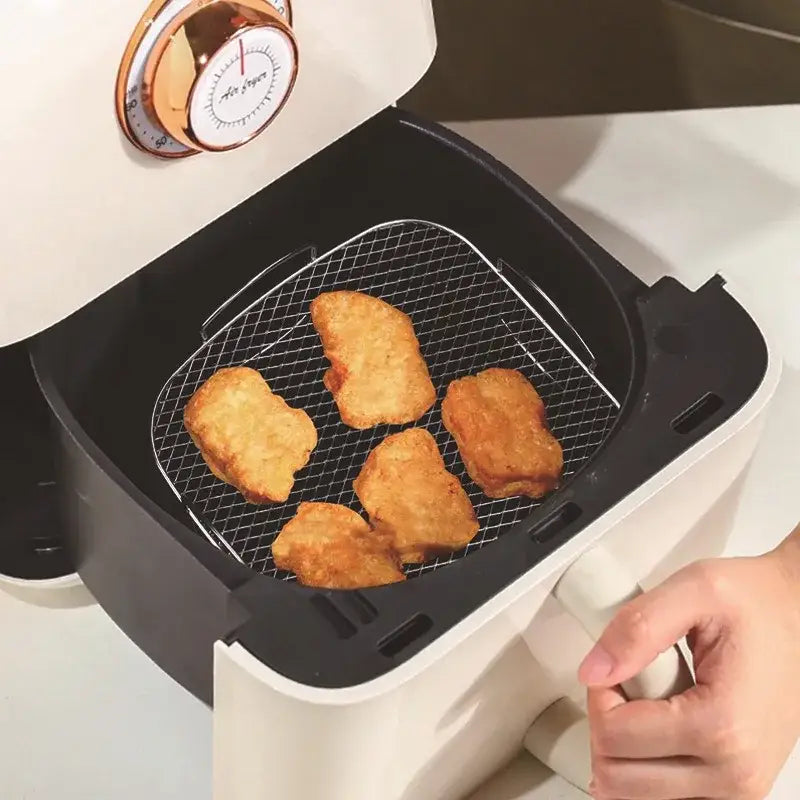DecorBites™ Air Fryer Stainless Steel Dehydrator Rack Layer for Cooking Baking
