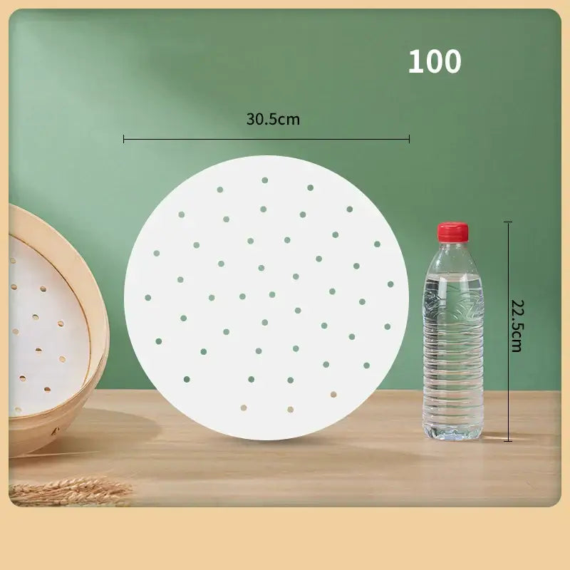 DecorBites™ Air Fryer Steamer Papers - 100PCS Non-Stick Oil-Absorbing Baking Utensils