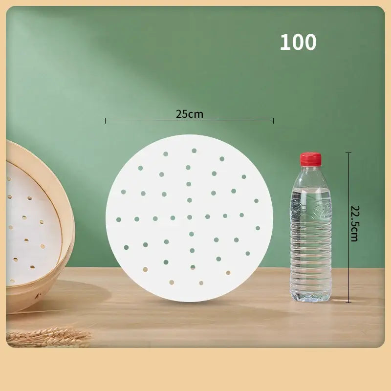 DecorBites™ Air Fryer Steamer Papers - 100PCS Non-Stick Oil-Absorbing Baking Utensils