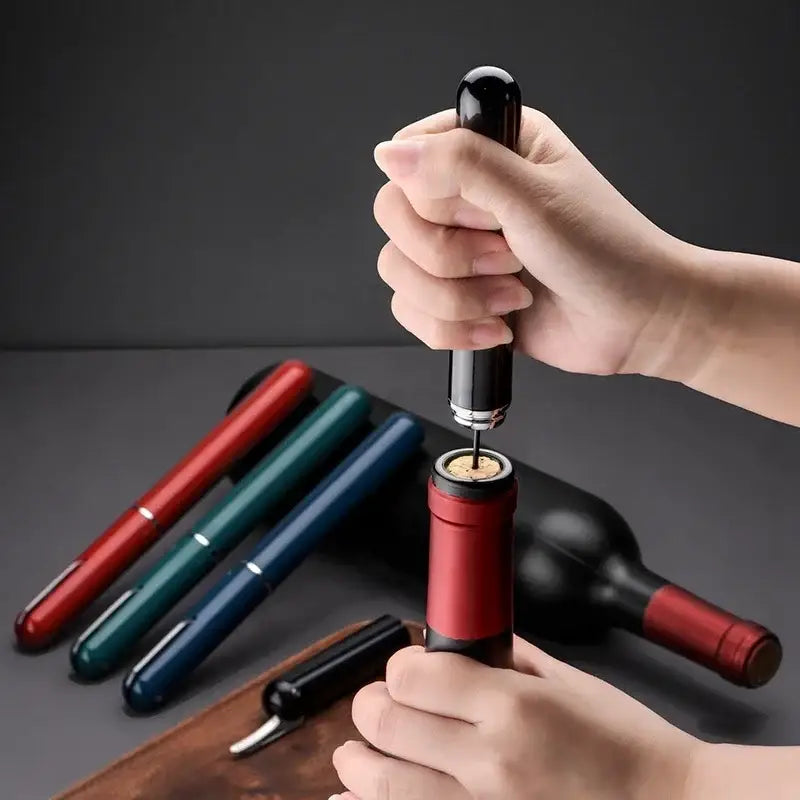 DecorBites™ Air Pump Corkscrew Pin Cork Remover & Bottle Opener Kit