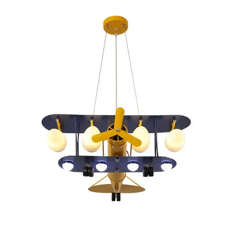 DecorBites™ Airplane Chandelier Kids LED Lights Cartoon Boys Bedroom Cute Gift