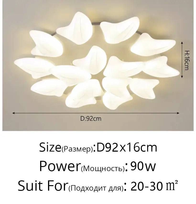 DecorBites™ Aisal Flower Ceiling Chandelier with Remote Dimming for Modern Home Decor