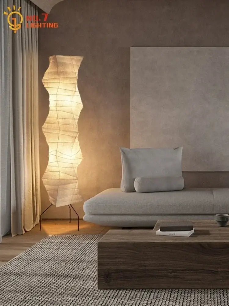 DecorBites™ Akari Japanese Rice Paper Floor Lamp LED E27 Chandelier for Bedroom Living Room