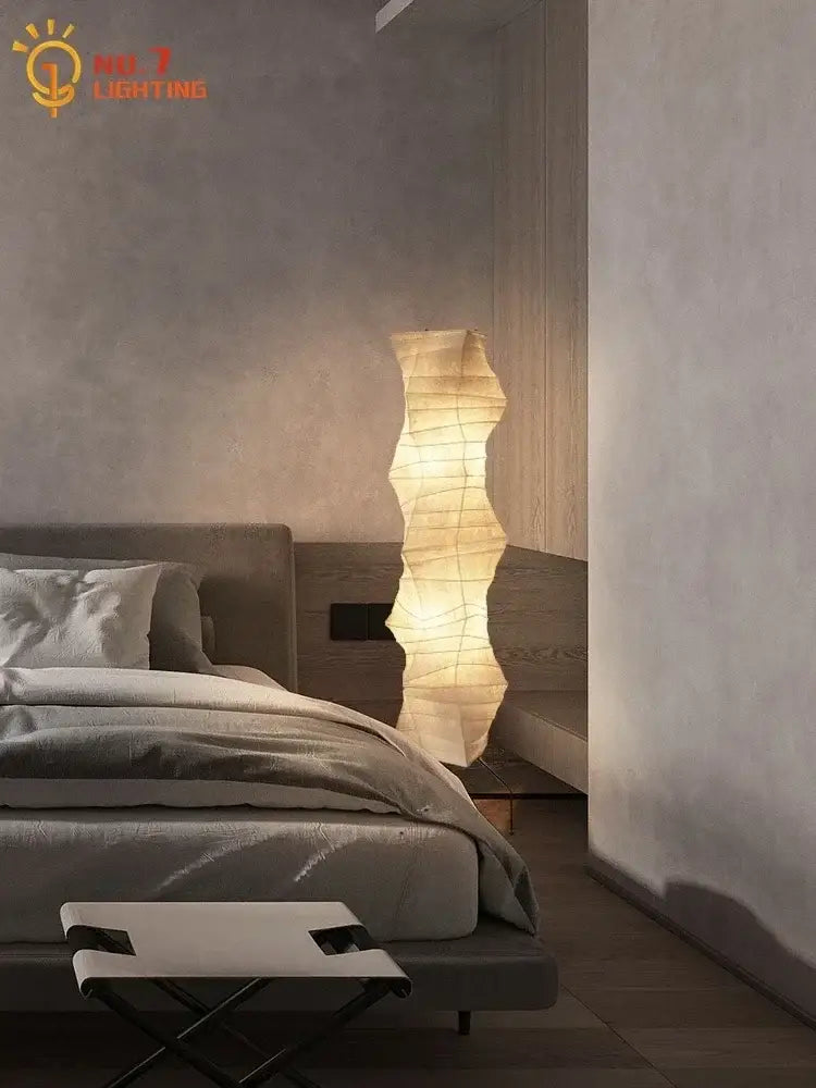 DecorBites™ Akari Japanese Rice Paper Floor Lamp LED E27 Chandelier for Bedroom Living Room