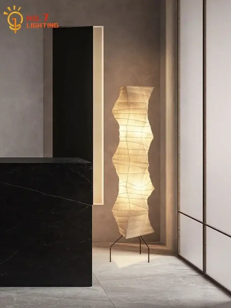 DecorBites™ Akari Japanese Rice Paper Floor Lamp LED E27 Chandelier for Bedroom Living Room