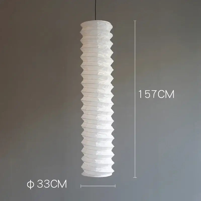DecorBites™ Akari Noguchi Pendant Lights: Retro White Rice Paper Hanging Lamp for Home Décor.