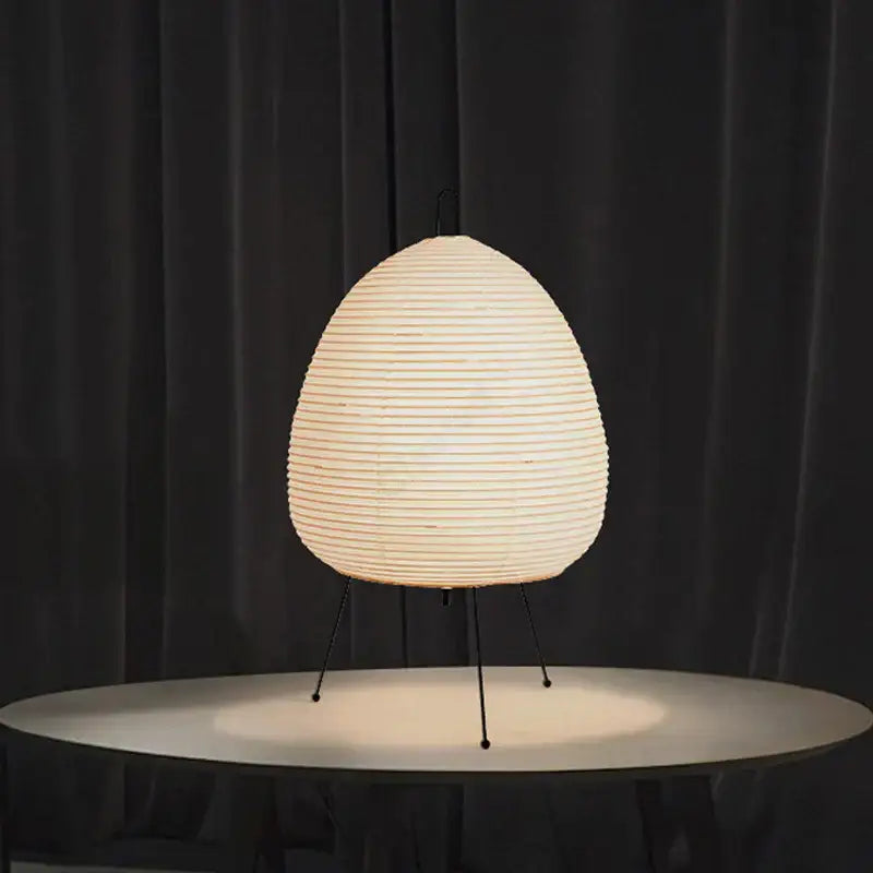 DecorBites™ Akari Noguchi Table Lamp: Japanese Design Rice Paper Standing Light for Home & Bar Décor