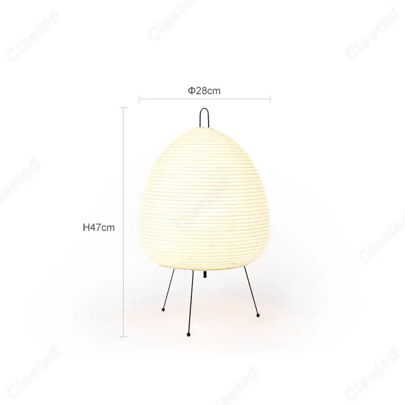 DecorBites™ Akari Noguchi Table Lamp: Japanese Design Rice Paper Standing Light for Home & Bar Décor