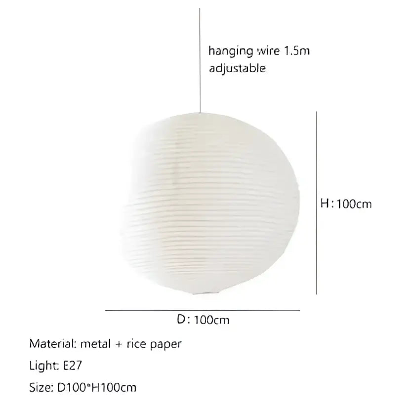فوانيس أرز أكاري المعلقة من DecorBites™ - مصباح LED يدوي الصنع معلق لديكور المنزل