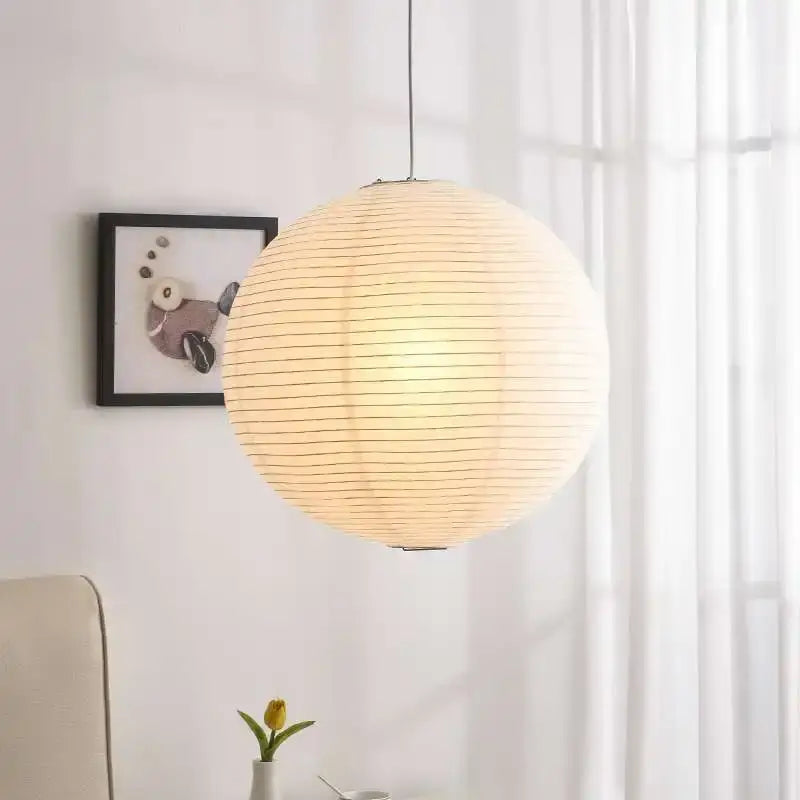 فوانيس أرز أكاري المعلقة من DecorBites™ - مصباح LED يدوي الصنع معلق لديكور المنزل