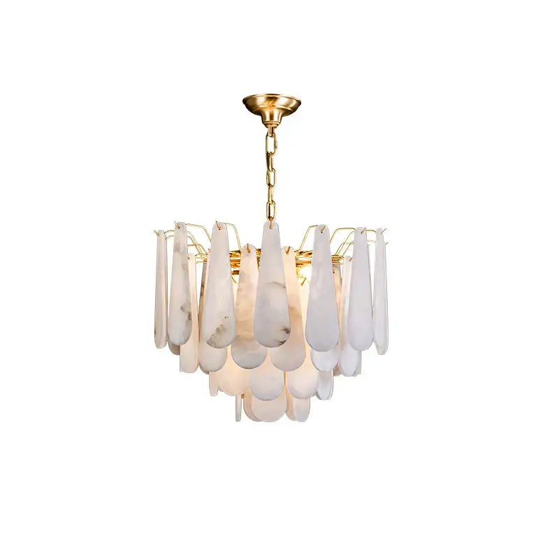 DecorBites™ Alabaster Lustre LED Chandelier for Dining Room