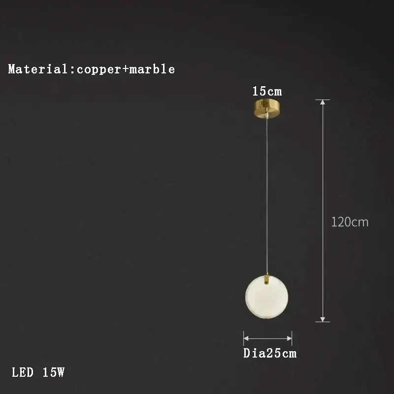DecorBites™ Alabaster Marble Pendant Lights for Luxury Dining Room, Kitchen & Bar Décor