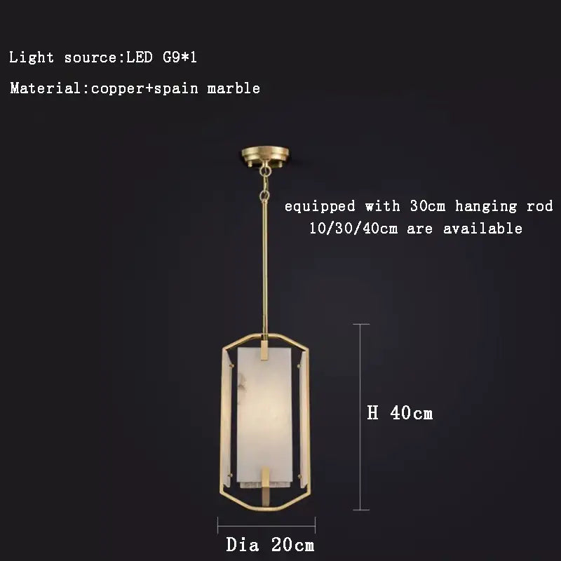 DecorBites™ Alabaster Marble Pendant Lights for Luxury Dining Room, Kitchen & Bar Décor