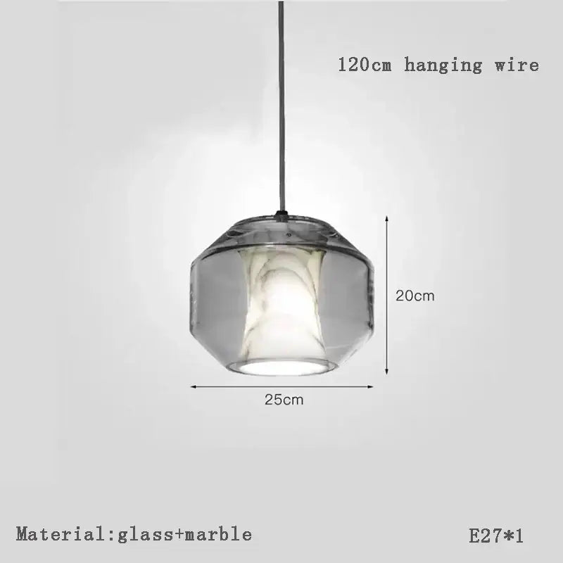 DecorBites™ Alabaster Marble Pendant Lights for Luxury Dining Room, Kitchen & Bar Décor