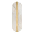 DecorBites™ Alabaster Moon Oval Marble Wall Lamp, Gold/Copper LED Sconce for Modern Indoor Decor