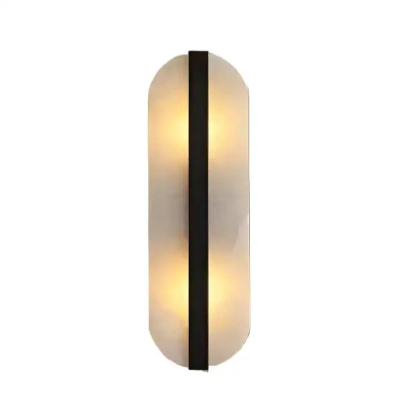 DecorBites™ Alabaster Moon Oval Marble Wall Lamp, Gold/Copper LED Sconce for Modern Indoor Decor