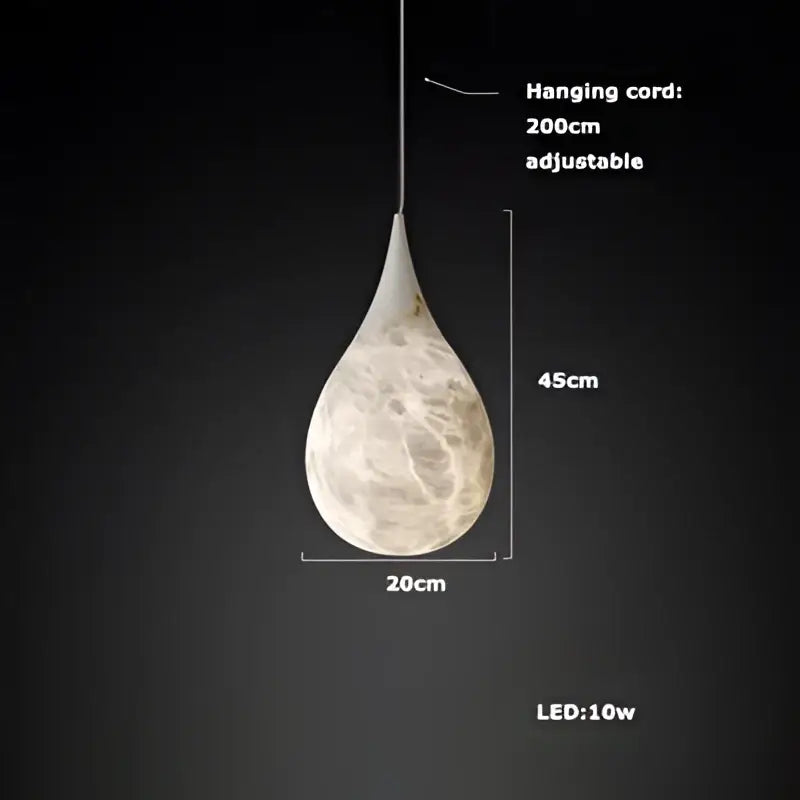 DecorBites™ Alabaster Pendant Lights LED Designer Hanging Lamps For Living Room