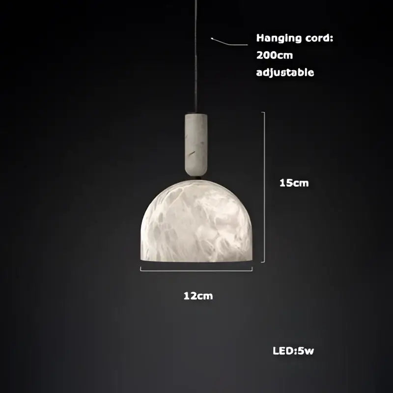 DecorBites™ Alabaster Pendant Lights LED Designer Hanging Lamps For Living Room